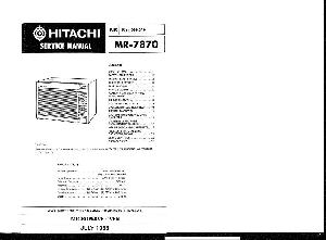 Сервисная инструкция Hitachi MR-7870 ― Manual-Shop.ru