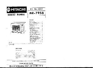 Сервисная инструкция Hitachi MR-7950 ― Manual-Shop.ru