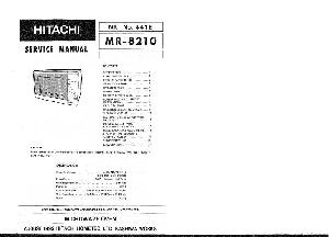 Сервисная инструкция Hitachi MR-8210 ― Manual-Shop.ru