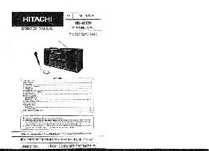 Сервисная инструкция Hitachi MS-W570 ― Manual-Shop.ru