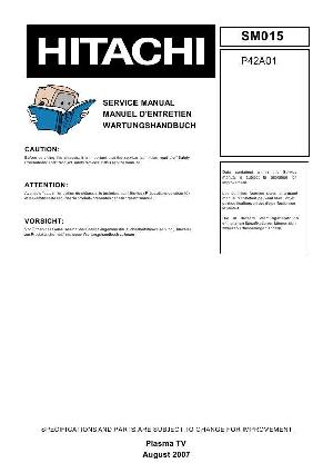Сервисная инструкция Hitachi P42A01 ― Manual-Shop.ru