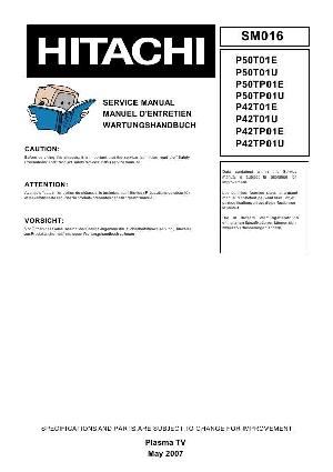 Сервисная инструкция Hitachi P42T01 ― Manual-Shop.ru