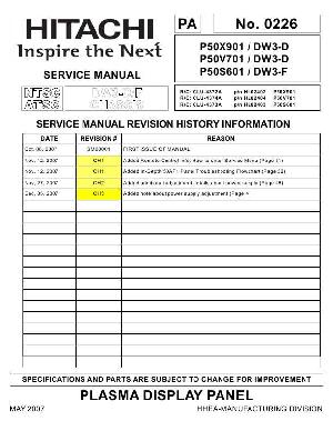 Service manual Hitachi P50S601, P50V701, P50V901 ― Manual-Shop.ru