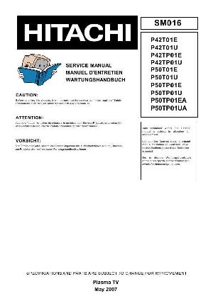 Сервисная инструкция Hitachi P50TP01E ― Manual-Shop.ru