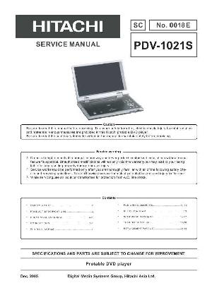Сервисная инструкция Hitachi PDV-1021S ― Manual-Shop.ru