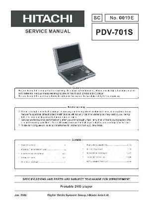 Сервисная инструкция Hitachi PDV-701S ― Manual-Shop.ru