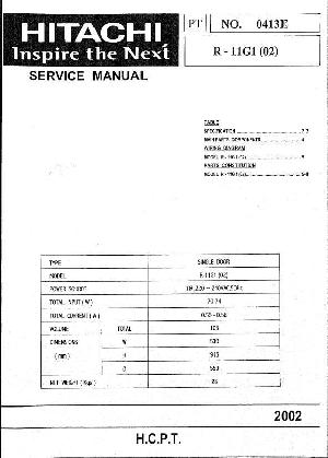 Сервисная инструкция Hitachi R-11G1(02) ― Manual-Shop.ru
