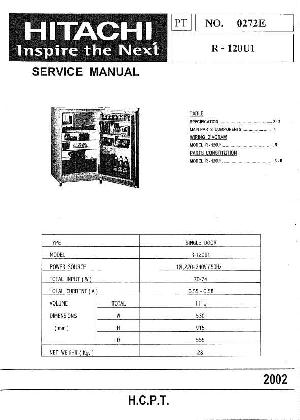 Сервисная инструкция Hitachi R-120U1 ― Manual-Shop.ru