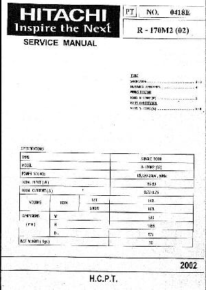 Сервисная инструкция Hitachi R-170M2(02) ― Manual-Shop.ru