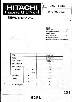 Сервисная инструкция Hitachi R-170S1V(02) ― Manual-Shop.ru