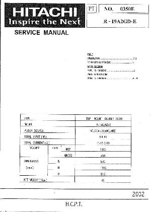 Сервисная инструкция Hitachi R-19A2GD-E ― Manual-Shop.ru