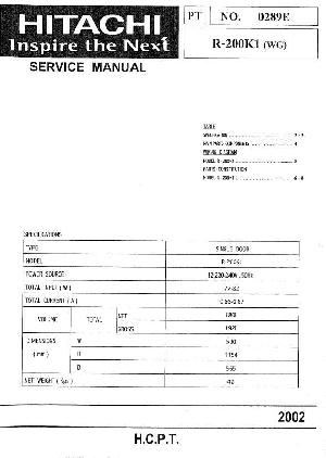 Сервисная инструкция Hitachi R-200K1(WG) ― Manual-Shop.ru