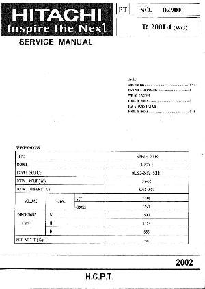 Сервисная инструкция Hitachi R-200L1(WG) ― Manual-Shop.ru