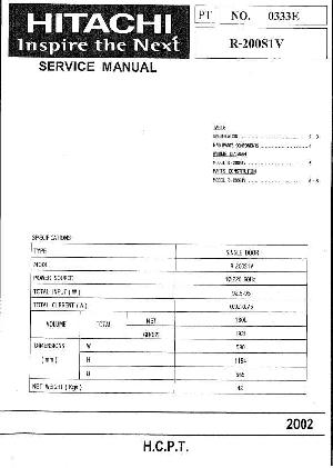 Сервисная инструкция Hitachi R-200S1V ― Manual-Shop.ru