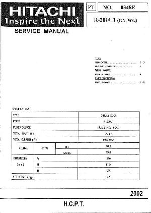 Сервисная инструкция Hitachi R-200U1 ― Manual-Shop.ru