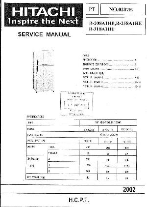 Сервисная инструкция Hitachi R-208, R-258, R-318A1HE ― Manual-Shop.ru