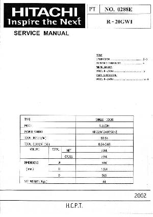 Сервисная инструкция Hitachi R-20GW1 ― Manual-Shop.ru