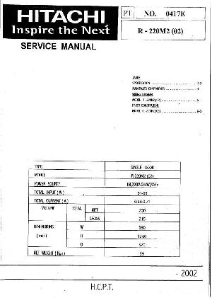 Сервисная инструкция Hitachi R-220M2(02) ― Manual-Shop.ru