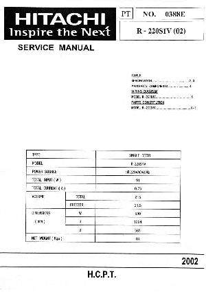 Сервисная инструкция Hitachi R-220S1V ― Manual-Shop.ru
