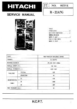 Сервисная инструкция Hitachi R-22A7G ― Manual-Shop.ru
