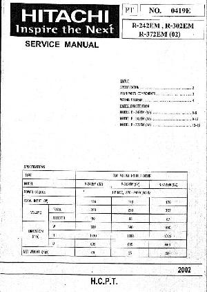 Сервисная инструкция Hitachi R-242, R-302, R-372EM ― Manual-Shop.ru