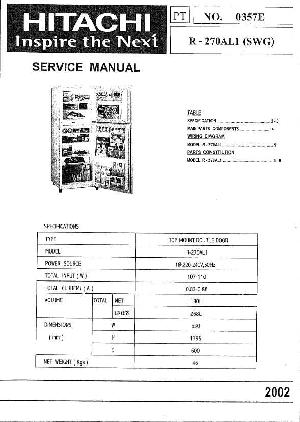 Сервисная инструкция Hitachi R-270AL1(SWG) ― Manual-Shop.ru