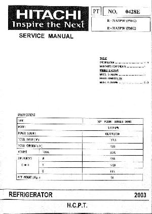 Сервисная инструкция Hitachi R-31A3PW ― Manual-Shop.ru