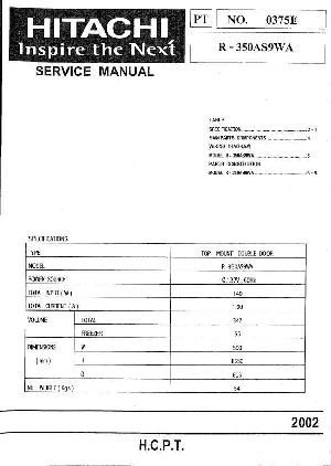 Service manual Hitachi R-350AS9WA ― Manual-Shop.ru