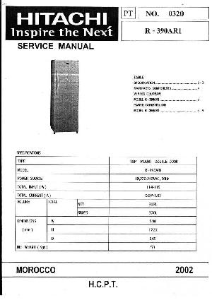 Сервисная инструкция Hitachi R-390AR1 ― Manual-Shop.ru