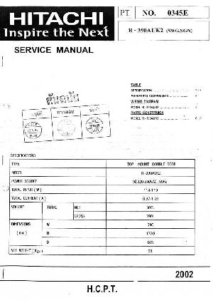 Сервисная инструкция Hitachi R-390AUK2 ― Manual-Shop.ru