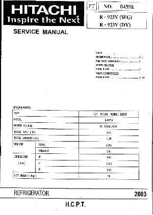 Service manual Hitachi R-923V ― Manual-Shop.ru