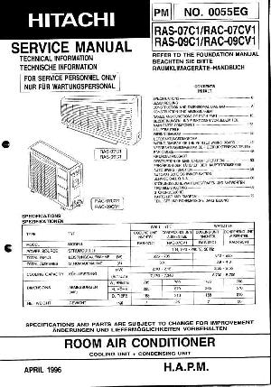 Сервисная инструкция Hitachi RAS-07C1, RAS-09C1 ― Manual-Shop.ru