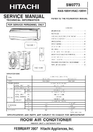 Сервисная инструкция Hitachi RAS-10EH1 ― Manual-Shop.ru