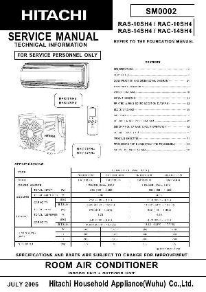 Сервисная инструкция Hitachi RAS-10SH4, RAS-14SH4 ― Manual-Shop.ru