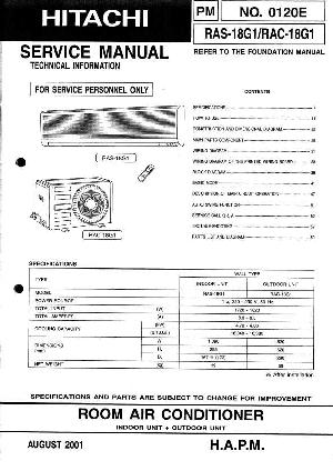 Сервисная инструкция Hitachi RAS-18G1 ― Manual-Shop.ru