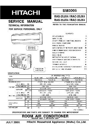 Сервисная инструкция Hitachi RAS-25JX4, RAS-35JX4 ― Manual-Shop.ru