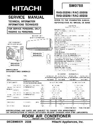 Сервисная инструкция Hitachi RAS-25SX8, RAS-35SX8 ― Manual-Shop.ru