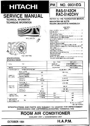 Сервисная инструкция Hitachi RAS-5142CH ― Manual-Shop.ru