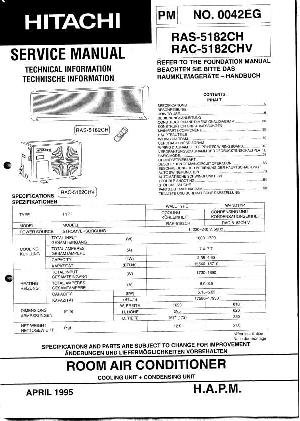 Сервисная инструкция Hitachi RAS-5182CH ― Manual-Shop.ru