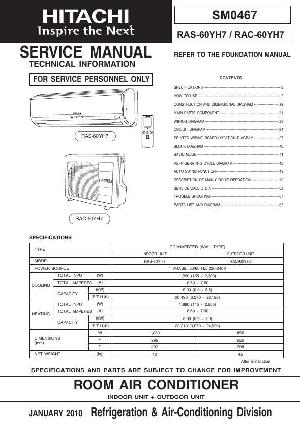 Сервисная инструкция Hitachi RAS-60YH7 ― Manual-Shop.ru