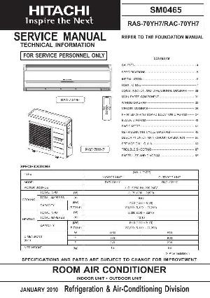 Сервисная инструкция Hitachi RAS-70YH7 ― Manual-Shop.ru