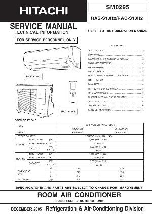 Сервисная инструкция Hitachi RAS-S18H2 ― Manual-Shop.ru