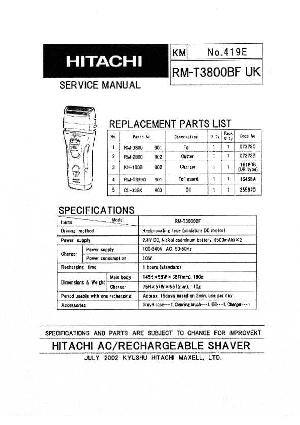Сервисная инструкция Hitachi RM-T3700UF ― Manual-Shop.ru