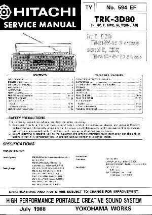 Сервисная инструкция Hitachi TRK-3D80  ― Manual-Shop.ru