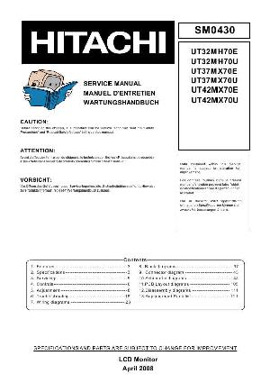 Service manual Hitachi UT32MH70E, UT37MX70E, UT42MX70U ― Manual-Shop.ru