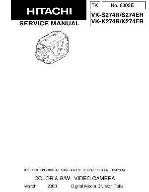 Сервисная инструкция Hitachi VK-S274R ― Manual-Shop.ru