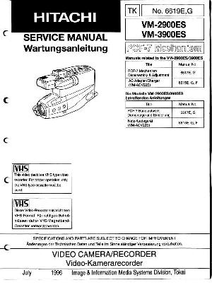 Service manual Hitachi VM-2900ES, VM-3900ES ― Manual-Shop.ru