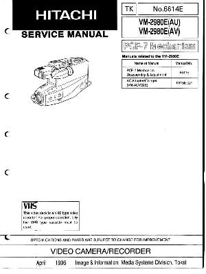 Сервисная инструкция Hitachi VM-2980E ― Manual-Shop.ru