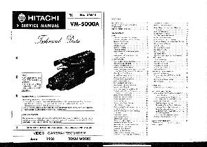 Сервисная инструкция Hitachi VM-5000A ― Manual-Shop.ru
