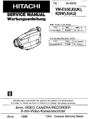 Сервисная инструкция Hitachi VM-E53E ― Manual-Shop.ru